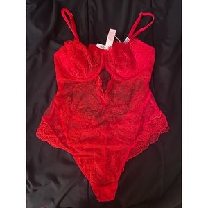Sexy red lace teddy! NWT